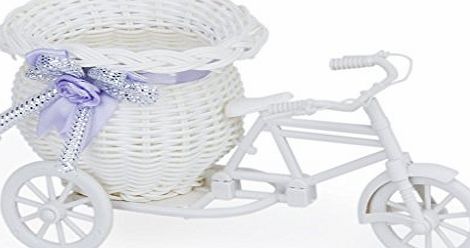 TOOGOO(R) Handmade Tricycle/Bike Shape Flower Basket for Flower Storage/Arrangement