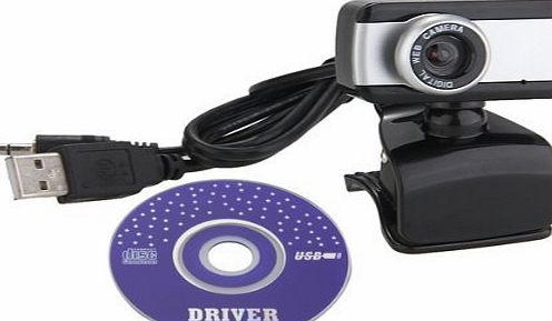 TOOGOO(R) USB Webcam Web Cam Camera with MIC CD for Desktop PC Laptop Black