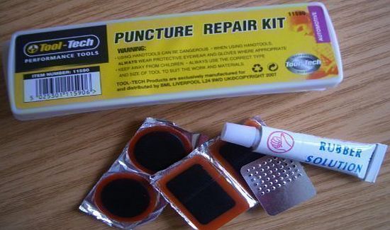 Tool Tech Bike Cycle Tyre Tube Puncture Repair Kit