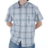 Toolbank Crag Perot Short Sleeve Shirt Azure Check SMALL