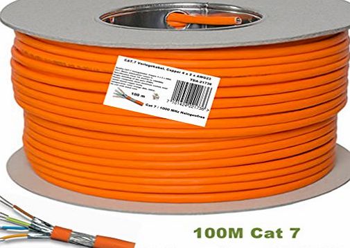 Top Deals Available 100m Reel Cat 7 Ethernet Cable, Halogen Free 1000 MHz Use For Streaming / UHD Tv / IPTV / Media Players / Satellite Receivers / Network Servers / Desktops Pc / Super Fast Ethernet Cable