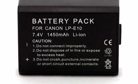 TOP-MAX 1450 mAh Long Life LP-E10 LPE10 Lithium-Ion Battery Pack for Canon EOS 1100D,E0S 1200D,Kiss X70, Kiss X50,EOS Rebel T5, EOS Rebel T3, DSLR Cameras