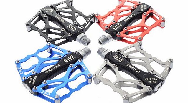 TOP-MAX 9/16`` Alloy Bike Cycling Pedals MTB/BMX Bicycle Flat-Platform Pedals Blue