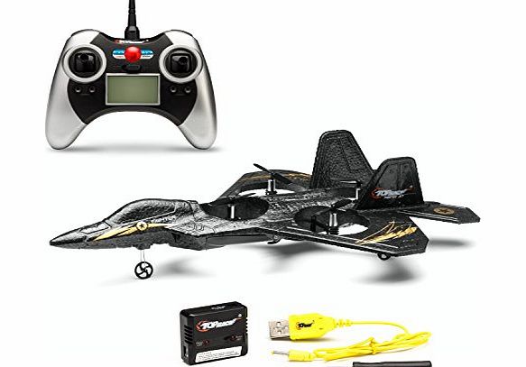 Top Race F22 Fighter Jet 4 Channel Rc Remote Control Quad Copter RTF