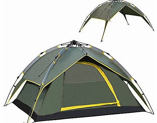 TOP-TENT Pop-Up 3 3-4 Person Automatic Open Family Tents Color Green,TT803