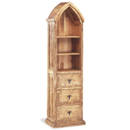 Topaz Mexican pine tall Gothic bookcase furniture