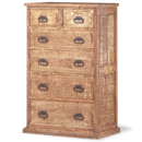 Mexican pine tallboy chest of drawers