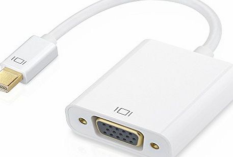 Topop Thunderbolt Port Mini Displayport To VGA Display Port Converter Adapter Cable for Apple Mac Macbook Pro Air iMac