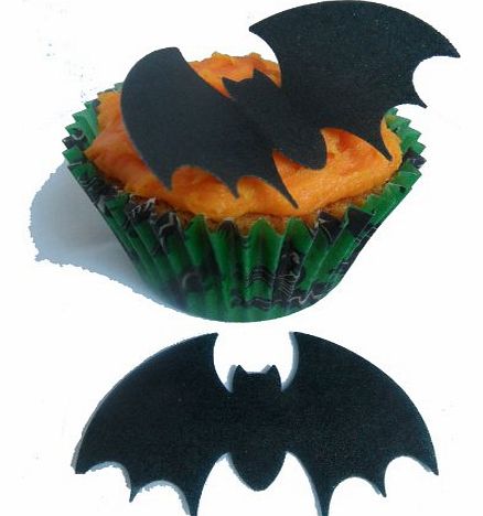 Edible Wafer Halloween Bat Cup Cake Decorations