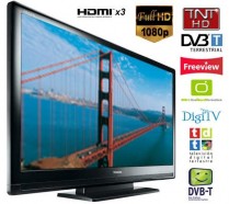 46XV565DG LCD Television   AT130-BP TV Stand - black glass