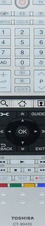 Toshiba NEW GENUINE TOSHIBA LCD SMART 3D TV REMOTE CT-90430 CT90430