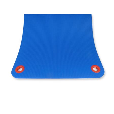 Large Blue Exercise Mat with Loops