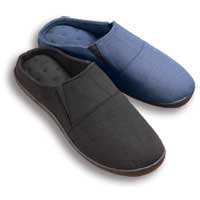 Totes Mens Pillowstep Mule Slippers Navy Large