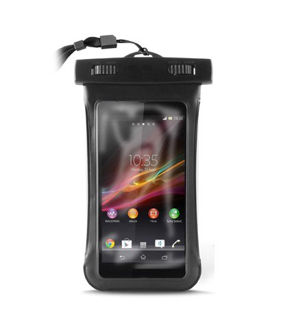 TouchAbility Waterproof Pouch Dry Bag Case For Mobile Phones, iPhone, Samsung Galaxy, HTC One etc. (Black, Large)