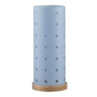 Tower Cut Out Circular Table Lamp Light Blue