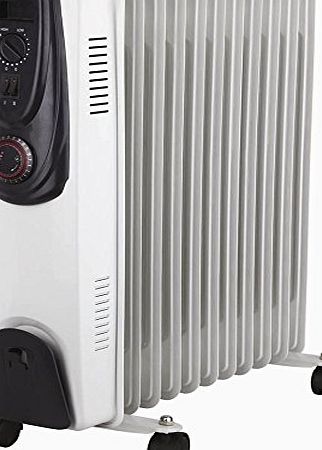 TM) Oil Filled Radiator Heater 2500 Watt 2.5kw Portable Thermostat Control Heater