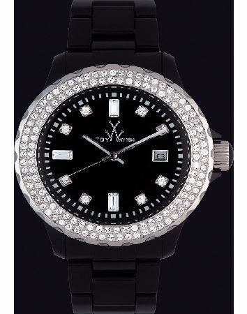 toy Watch Black Crystal Stone Bezel