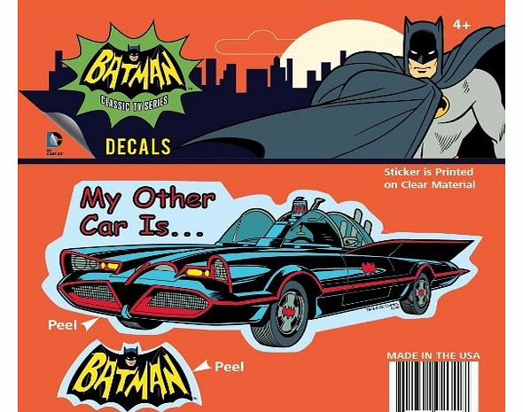 Toy Zany Batman Classic TV Series My Other Car Is Vinyl Sticker Decal