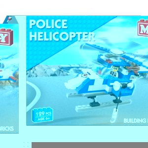 Police Helicopter Building Brick Set