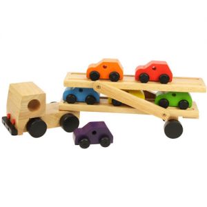 Wooden Transporter Lorry and Cars