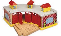 Toys For Play The Big Train Round House with 5-Way Track