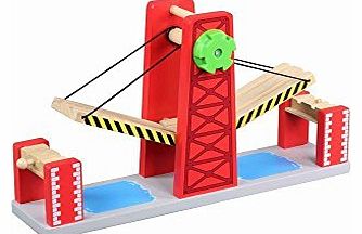 Toys For Play Wooden Railway Double Lifting Bridge