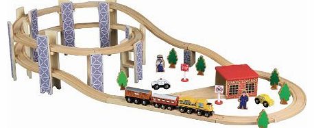 Toys For Play Wooden Train Set (50 Pieces)