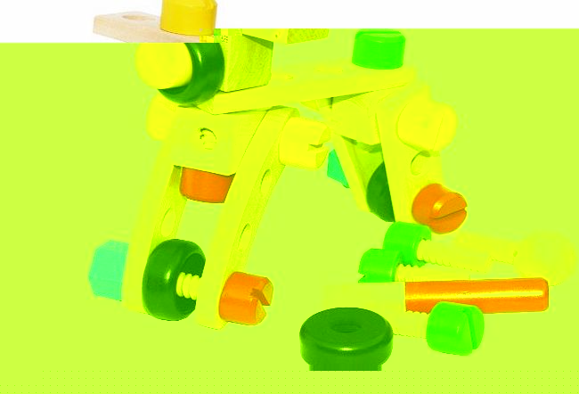 Toys of Wood Oxford Wooden Nut and Bolt Building Blocks Construction Kit 30 Pieces