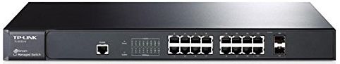 TP-LINK JetStream TL-SG3216 - Switch - Managed - 16 x 10/100/1000   2 x combo Gigabit SFP - rack-mountable