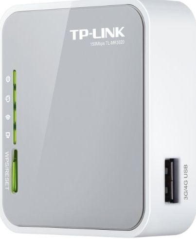 TP-Link TL-MR3020 Portable 3G/4G Wireless N Router (2.4 GHz, 150 Mbps, USB 2.0, Travel Router (AP))