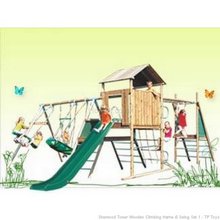 tp Sherwood Tower Wooden Climbing frame and Swing Set 1 - TP Toys