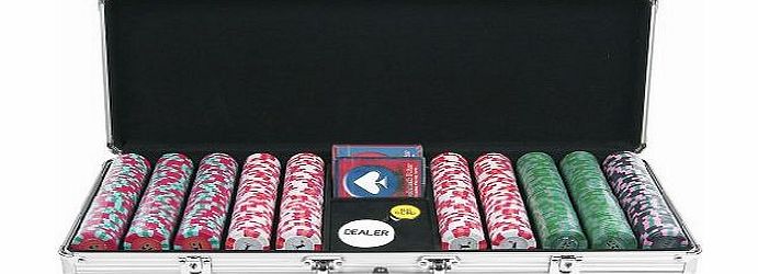 Trademark Poker 500 Chip Nexgen Pro Classic Style Set - Aluminum Case