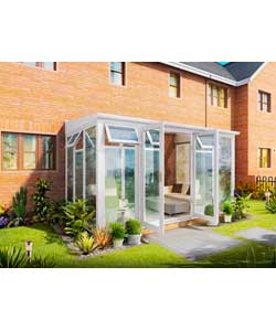 Traditional Full Height Large Conservatory-White