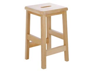 Traditional wooden lab stool