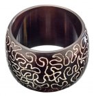Traidcraft Brown Resin Etched Bangle