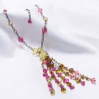 Traidcraft Pink and Yellow Bead Necklace