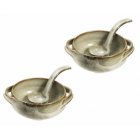 Soup Bowls with Spoons (Set of 2)