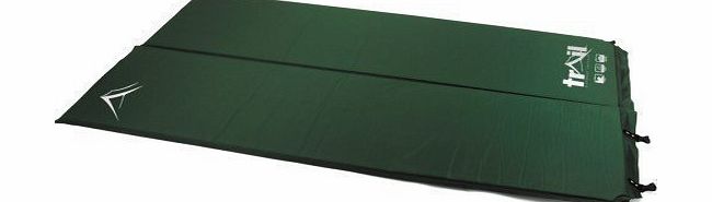 Trail Unisex Double Self Inflate Mat - Green/Black