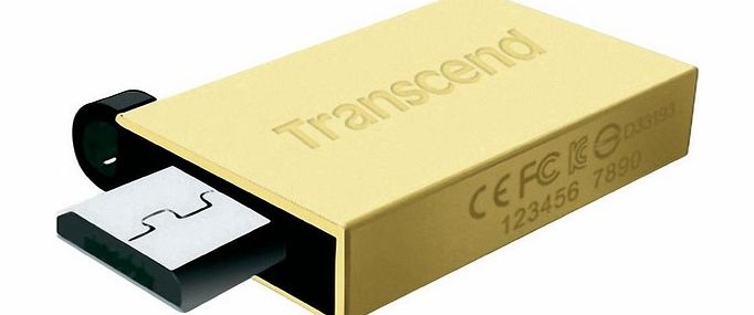 Transcend 16GB Jetflash 380G OTG USB2.0 Flash Drive - Gold