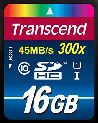 Transcend 16GB Premium SDHC Class 10 UHS-I 300x Memory Card
