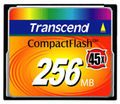Transcend 45X Ultra Performance Compact Flash 256MB