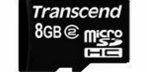 Transcend 8GB Micro SD (SDHC) Card - Class 2