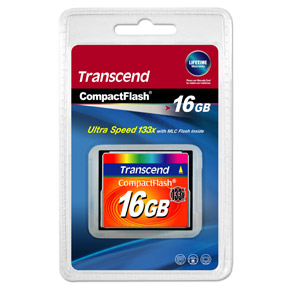 Transcend Compact Flash (CF) Memory Card - 16GB - Ultra Speed 133X