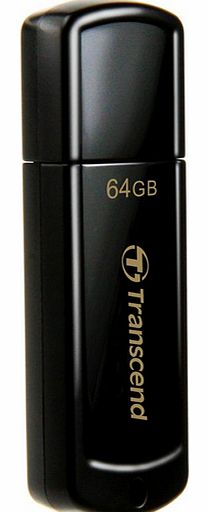 JetFlash 350 USB Flash Drive in black - 64 GB
