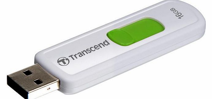Transcend JetFlash 530 USB Flash Drive in white/green - 16