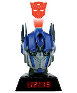 Transformers Optimus Prime Talking Projection Clock
