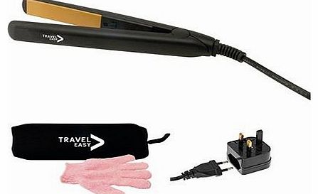Travel Easy  MINI HAIR STRAIGHTENERS IRONS WITH HEAT RESISTANT GLOVE - BRAND NEW