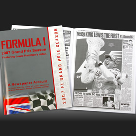 treatme.net Formula One Newspaper Book Featuring Lewis