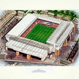Manchester United Football Stadium Print