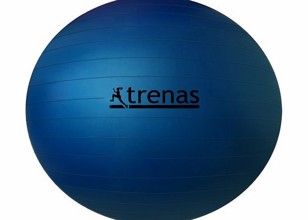 TRENAS Gym Ball - Professional Anti Burst Equipment - 75 CM - Blue